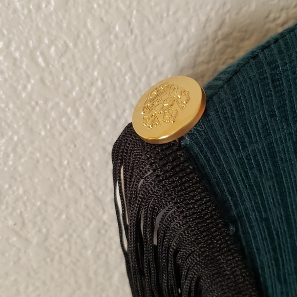 EnFocus Studio Dress Green w/Fringe and Sequins Size M - Picture 6 of 8